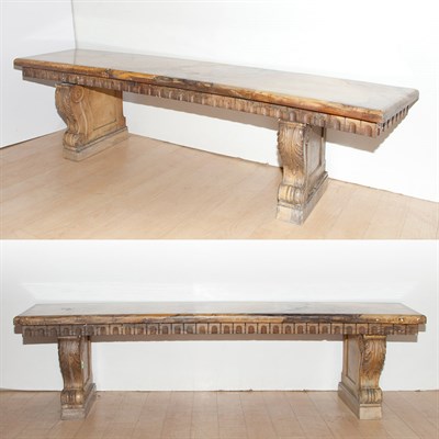 Lot 496 - Pair of Neoclassical Style Siena Marble Garden...