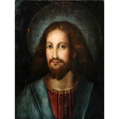 Lot 115 - Italian School 19th Century Christ as Salvator...