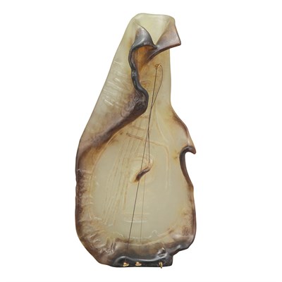 Lot 415 - Daum Pate-de-Verre Sculpture of a Guitar After...