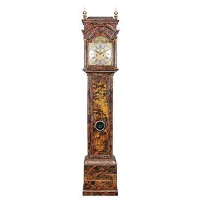 Lot 232 - George II Japanned Tall Case Clock David Wyche,...