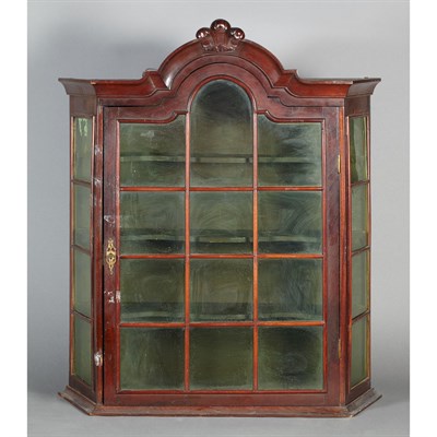 Lot 206 - Dutch Rococo Style Mahogany Hanging Vitrine...