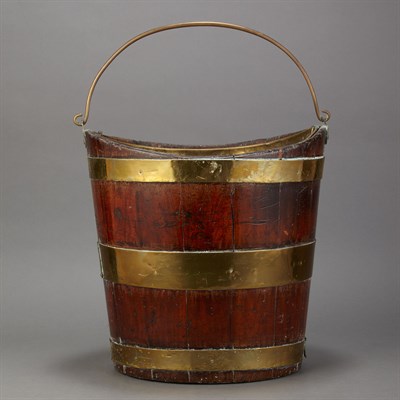 Lot 545 - George III Brass Bound Mahogany Bucket Early...