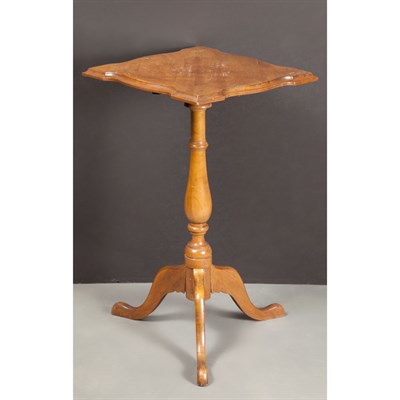 Lot 221 - Chippendale Style Maple Tilt-Top Candle Stand...