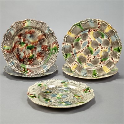 Lot 272 - Group of Five English Glazed Creamware Plates...