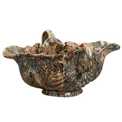 Lot 275 - English Solid Agateware Double-Lipped...