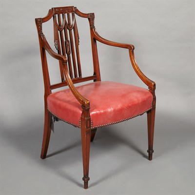 Lot 506 - Set of Eight George III Mahogany Dining Chairs...