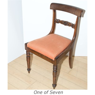 Lot 278 - Set of Seven Regency Grain Painted Mahogany...