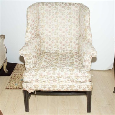 Lot 162 - George III Mahogany Wing Chair