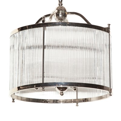 Lot 471 - Chrome and Glass Four-Light Fixture Height 19...