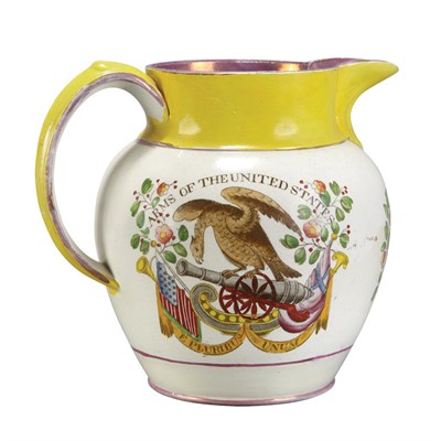 Lot 207 - English Pearlware Jug of American Interest...