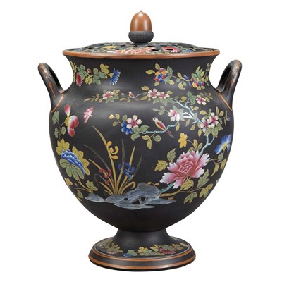 Lot 298 - Wedgwood Capriware Basalt Potpourri Vase Circa...