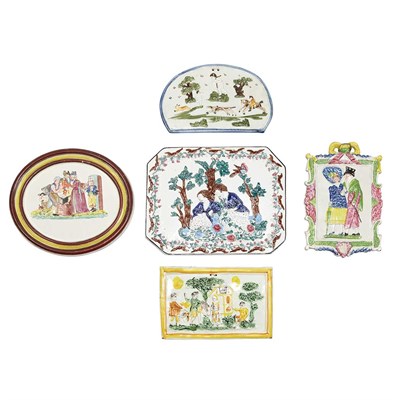 Lot 291 - Group of Five English Creamware and Pearlware...