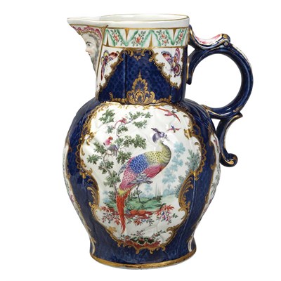 Lot 299 - Worcester Porcelain Pitcher Circa 1760-70 Of...