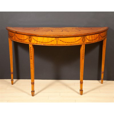 Lot 552 - George III Inlaid Satinwood Console Of...