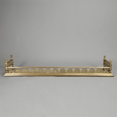 Lot 107 - Louis XVI Style Brass Fireplace Fender 20th...