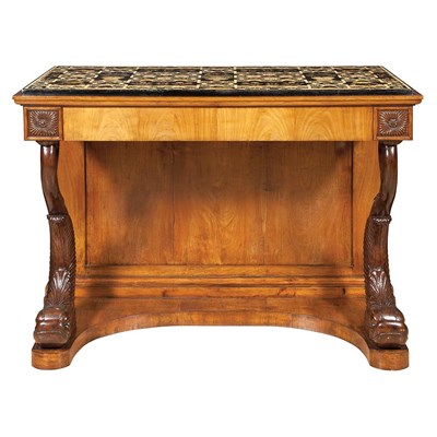 Lot 473 - Continental Neoclassical Painted Marble Top...