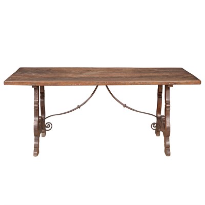 Lot 176 - Italian Baroque Walnut Table Probably 17th...