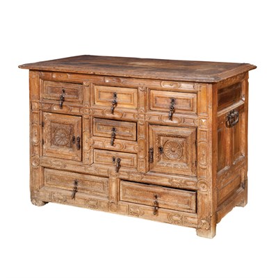 Lot 190 - Spanish Colonial Walnut Chest of Drawers The...