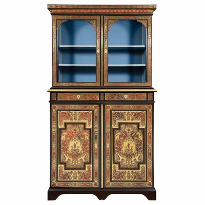 Lot 417 - Boulle Marquetry Cabinet 19th Century In two...