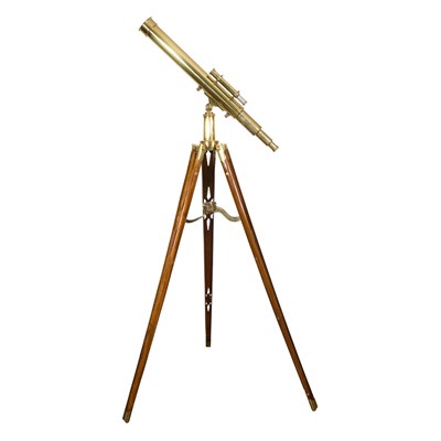 Lot 470 - English Brass and Mahogany Telescope R....