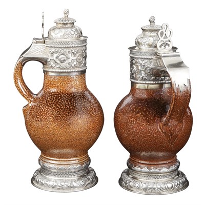 Lot 320 - Two George V Silver Gilt Mounted Tigerware...