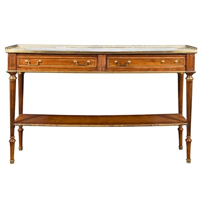 Lot 396 - Louis XVI Style Brass Mounted Mahogany Side...