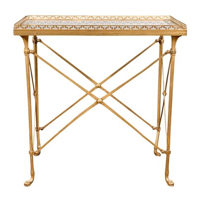Lot 388 - Neoclassical Style Gilt-Metal Occasional Table...