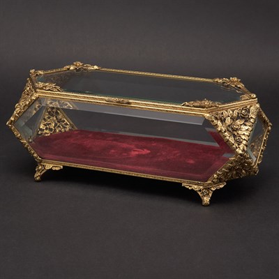 Lot 125 - Louis XVI Style Gilt-Metal and Glass Jewelry...
