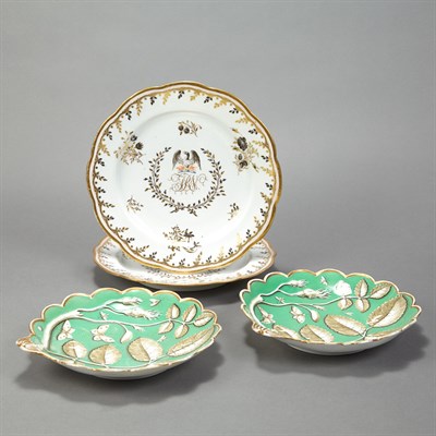 Lot 302 - Pair of English Porcelain Plates Chamberlain's...