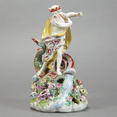 Lot 304 - English Porcelain Figure of Neptune Late...