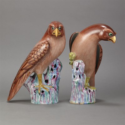 Lot 183 - Pair of Chinese Export Famille Rose Porcelain...