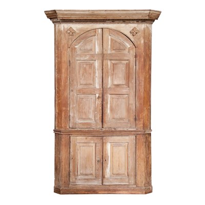 Lot 245 - Chippendale Pine Corner Cupboard Late...