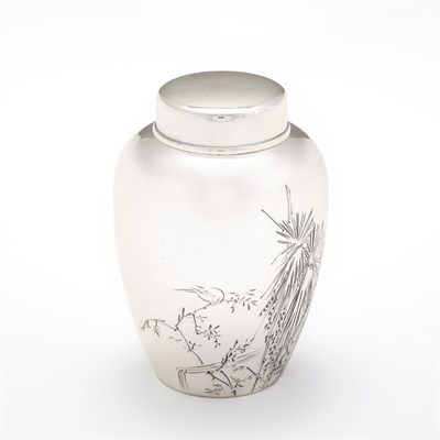 Lot 253 - Japanese Silver Tea Caddy 20th Century Of...