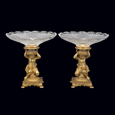 Lot 392 - Pair of Louis XVI Style Gilt-Bronze and Glass...