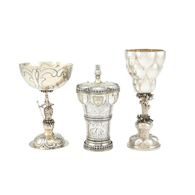 Lot 322 - Group of Three Continental Silver Cups German,...