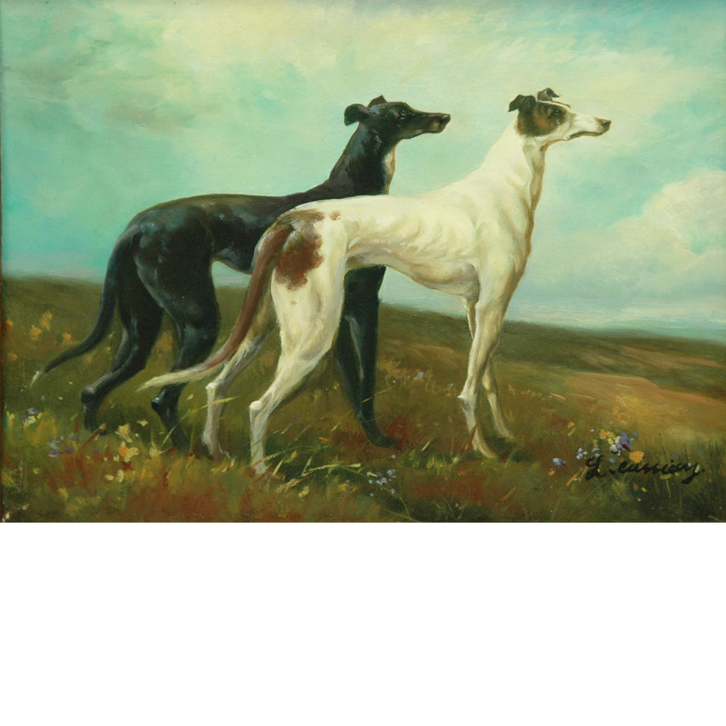 Lot 21 - L. Cassidy 20th/21st Century Two Greyhounds in...