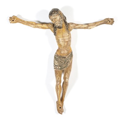 Lot 151 - Spanish Carved and Painted Wood Corpus Figure...