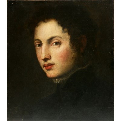 Lot 4 - Manner of Titian Head of a Boy Oil on canvas...