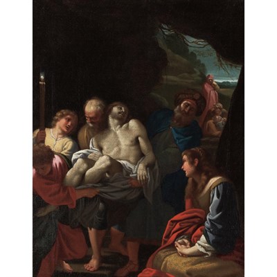 Lot 10 - School of Annibale Carracci The Entombment of...
