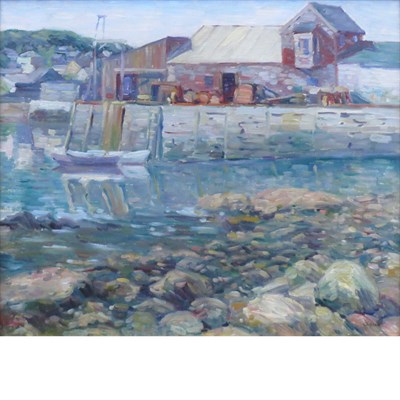 Lot 54 - Charles Salis Kaelin American, 1858-1929 Dock...