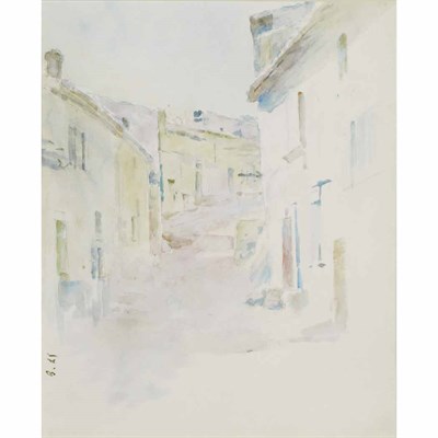 Lot 70 - Theodore Robinson American, 1852-1896 Village...