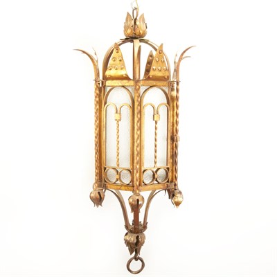 Lot 331 - Baroque Style Gilt-Iron Single-Light Hall...
