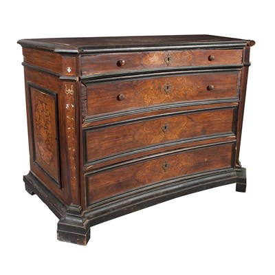 Lot 130 - Continental Mother-of-Pearl Inlaid Walnut,...