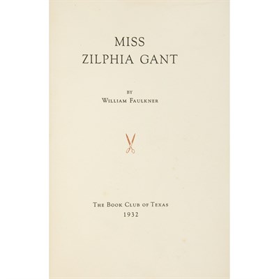 Lot 175 - FAULKNER, WILLIAM. Miss Zilphia Gant. [Dallas]:...