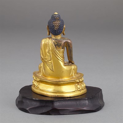 Lot 58 - Chinese Gilt-Bronze Medicine Buddha 17th...