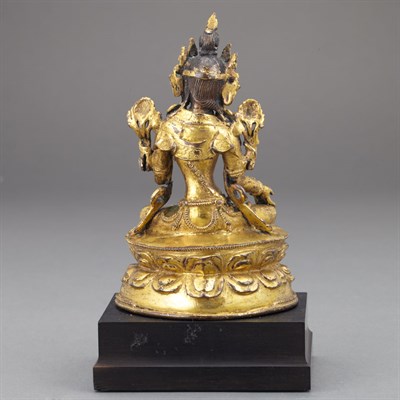 Lot 108 - Chinese Gilt-Bronze Figure of Tara 18th...