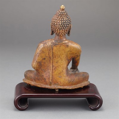 Lot 57 - Chinese Gilt-Bronze Buddha Probably 15th...