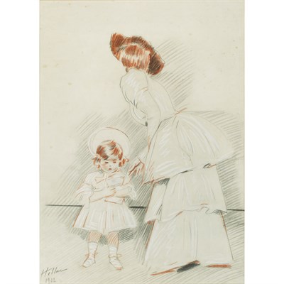Lot 12 - Paul Cesar Helleu French, 1859-1927 Mother and...