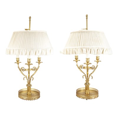 Lot 193 - Pair of Louis XVI Style Gilt-Metal Bouillotte...