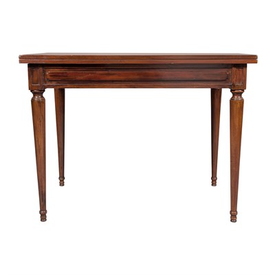 Lot 354 - Louis XVI Style Mahogany Fold-Over Table...